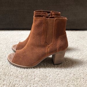 TOMS Peep toe booties size 7.5